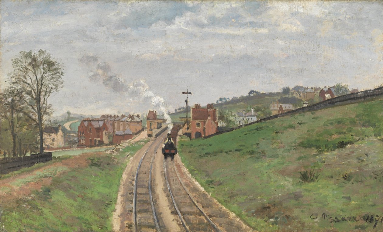 Lordship Lane Station, Dulwich, 1871 von Camille Jacob Pissarro