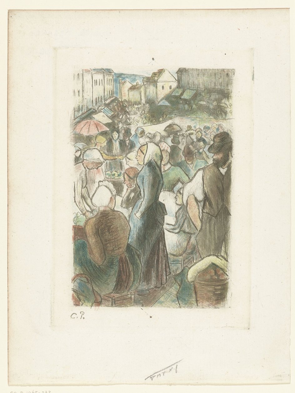 Markt in Gisors von Camille Jacob Pissarro