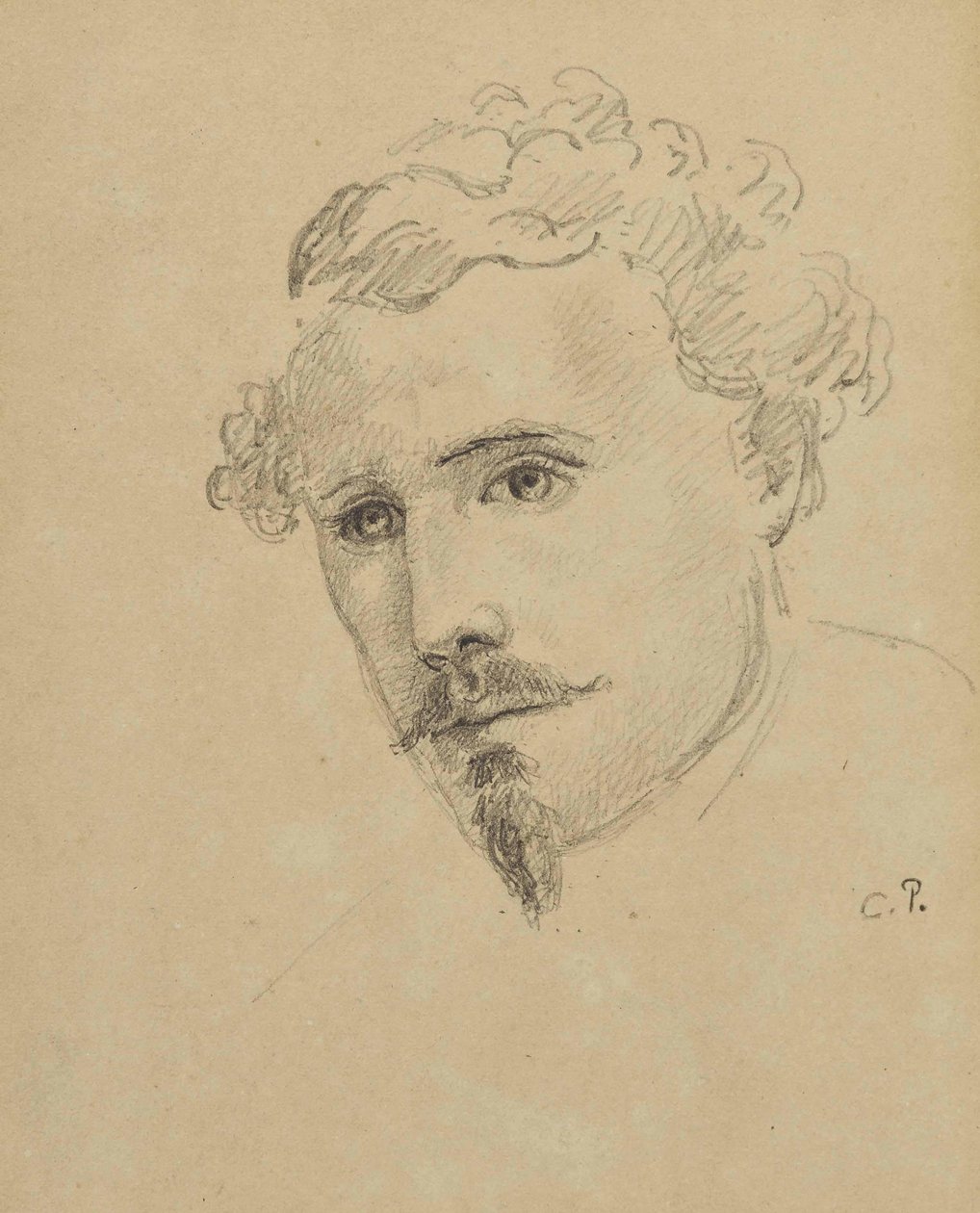 Selbstporträt, um 1853 von Camille Jacob Pissarro