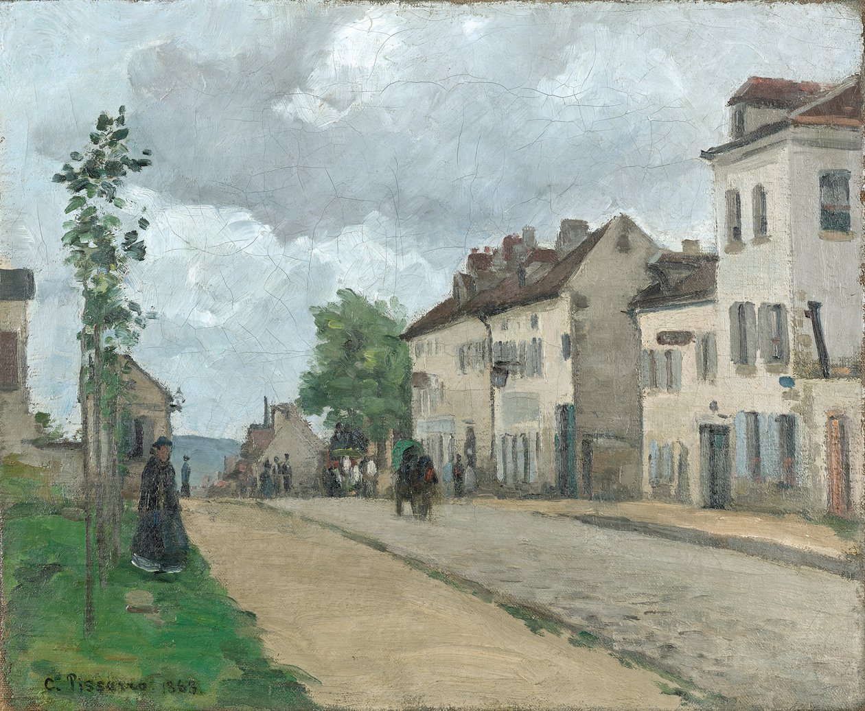 Straße in Pontoise (Rue de Gisors) von Camille Jacob Pissarro