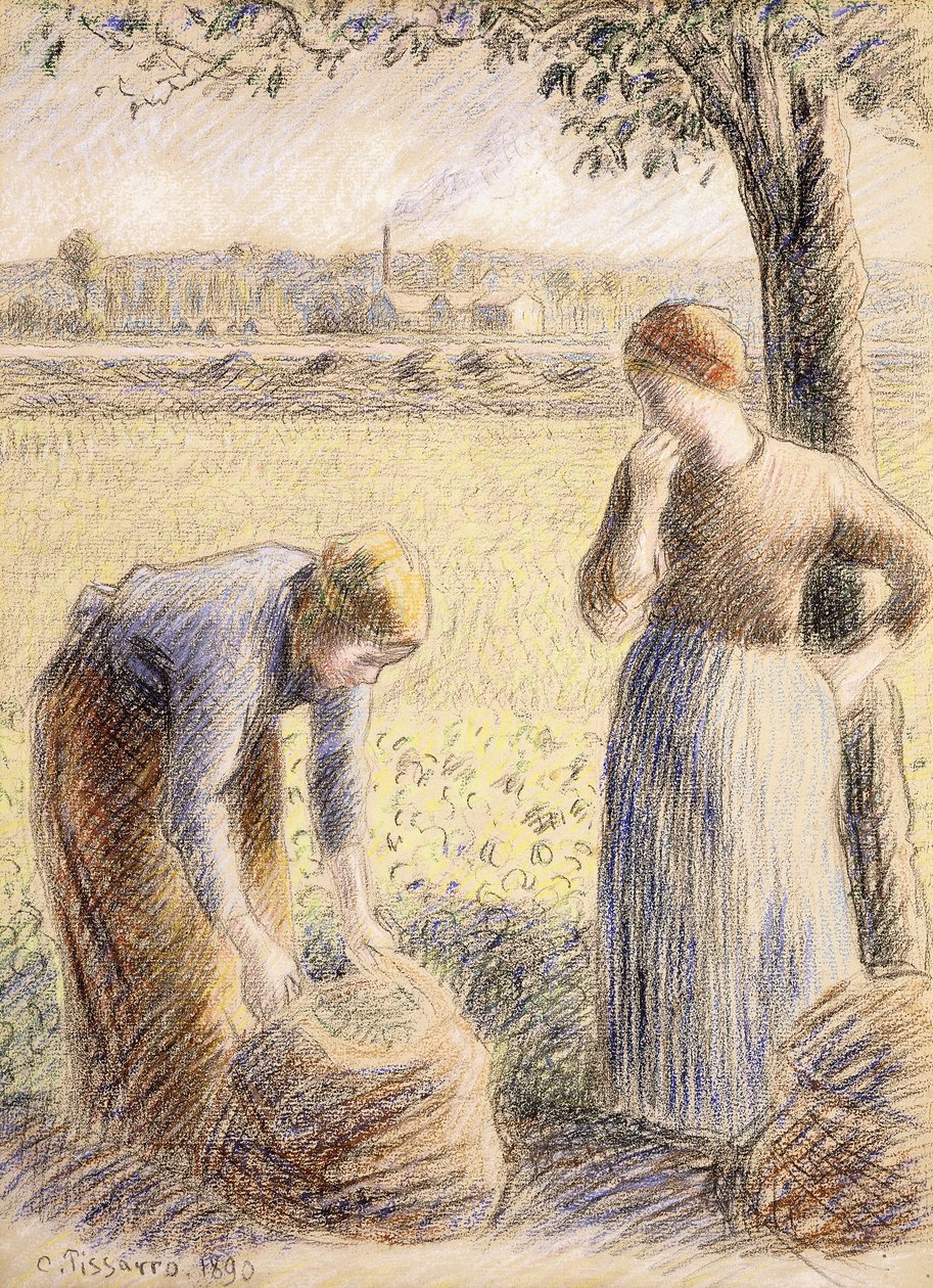 Die Pflücker; La Cueillette, 1890 von Camille Jacob Pissarro
