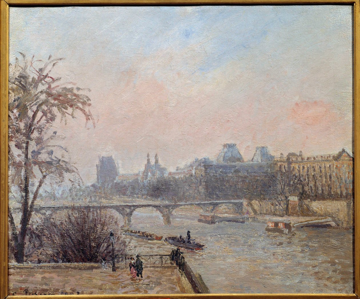 Die Seine und der Louvre im Jahr 1903 von Camille Jacob Pissarro