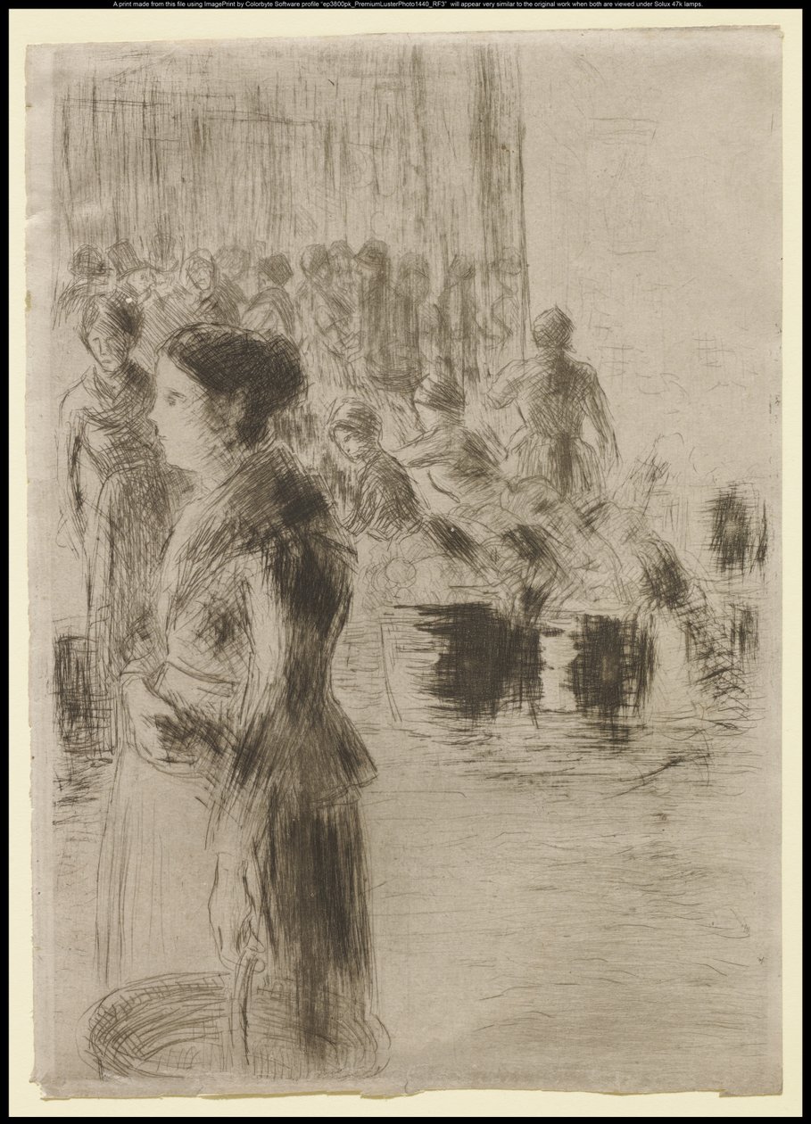 Das Dienstmädchen beim Einkaufen, 1888 von Camille Jacob Pissarro