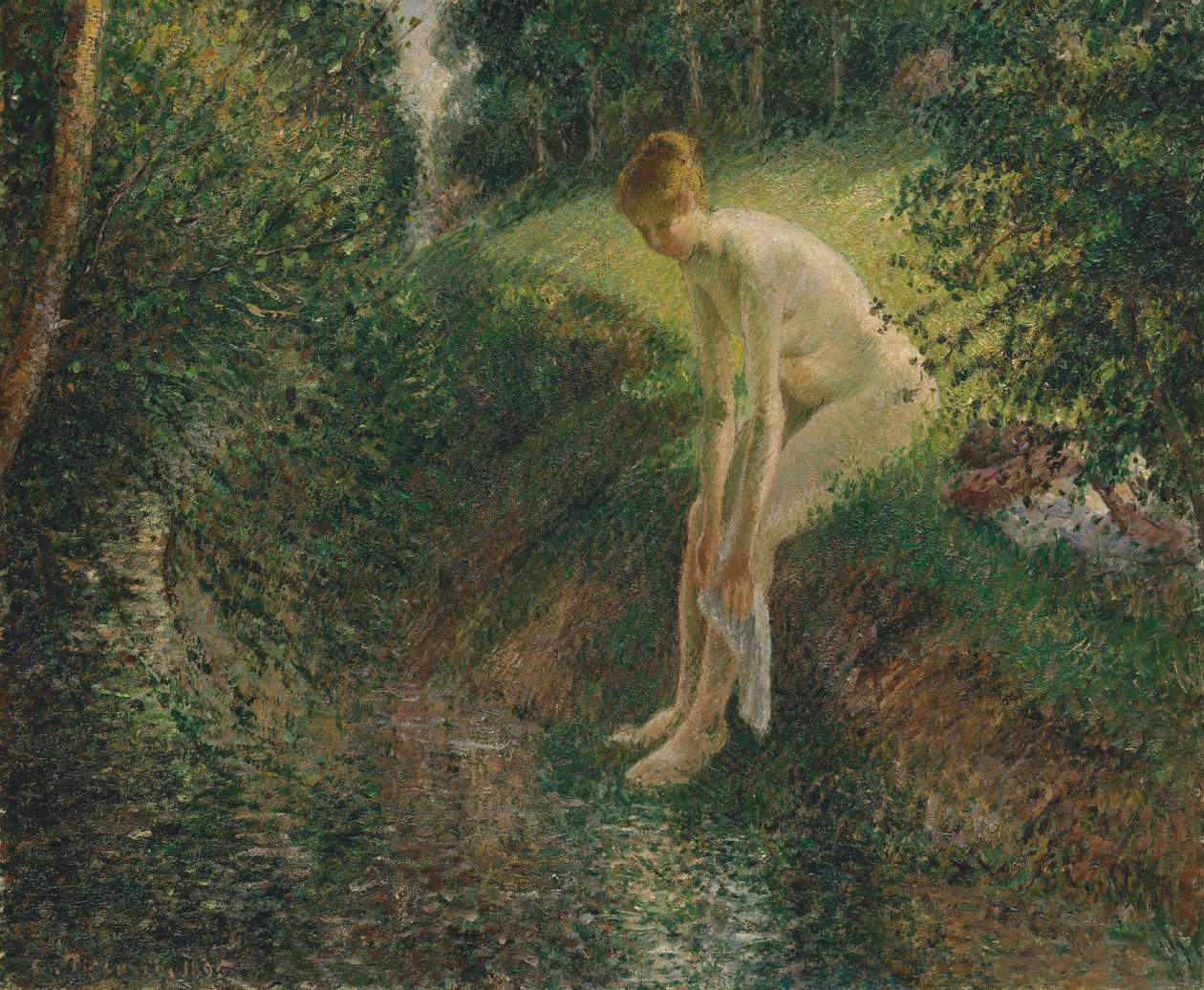 Badender im Wald, 1895 von Camille Jacob Pissarro