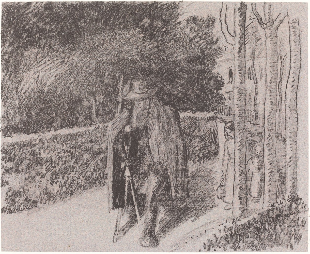 Bettler mit Krücke Mendiant à la béquille, 1897 von Camille Pissarro