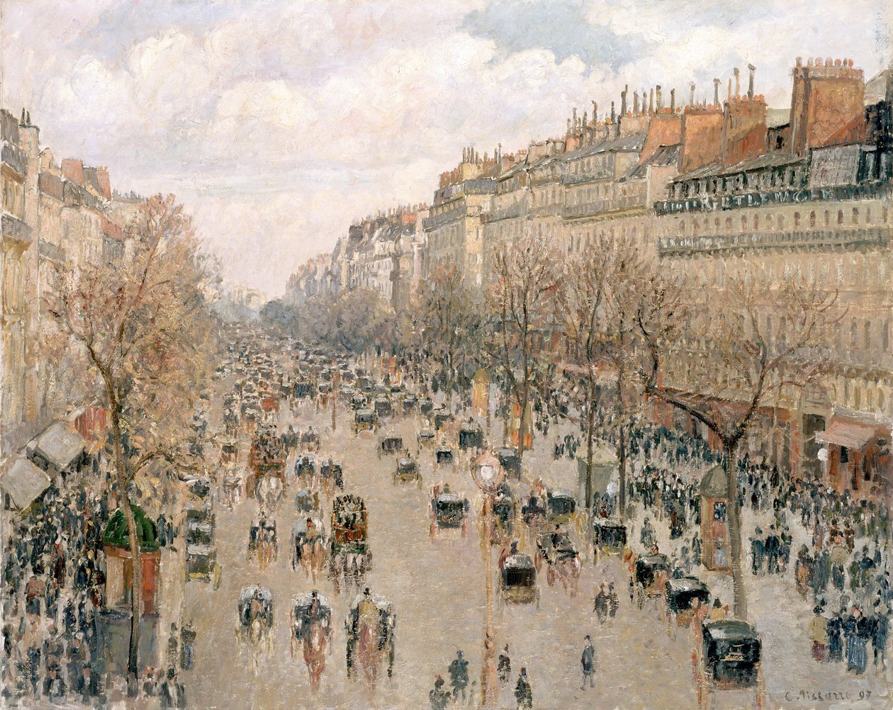Boulevard Montmartre, Nachmittagssonne von Camille Jacob Pissarro