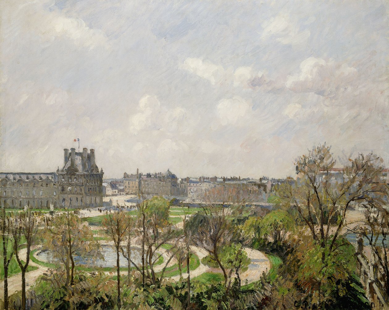 Jardin des Tuileries, Frühlingsmorgen; Jardin des Tuileries, Matin, Printemps, 1900 von Camille Jacob Pissarro