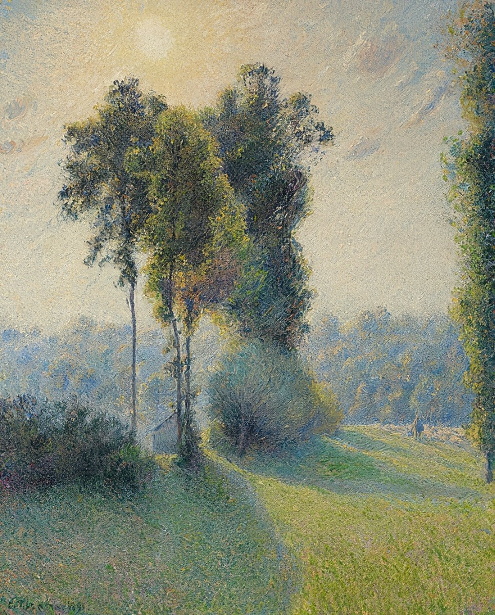Landschaft bei Saint-Charles, nahe Gisors bei Sonnenuntergang von Camille Jacob Pissarro