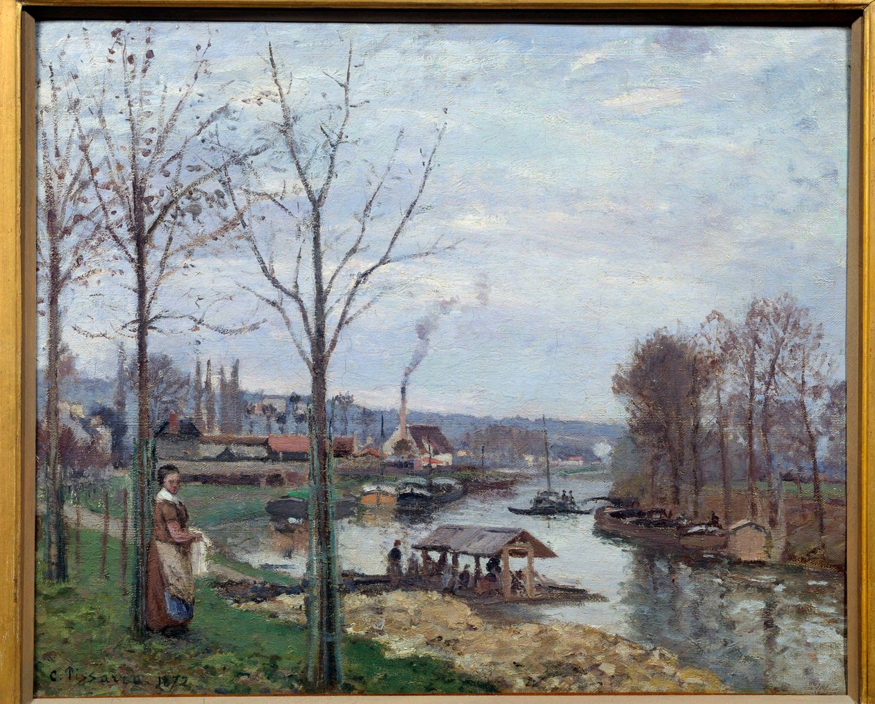 Port Marly, das Waschhaus von Camille Jacob Pissarro