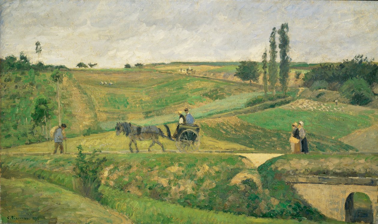 Straße bei Pontoise von Camille Pissarro