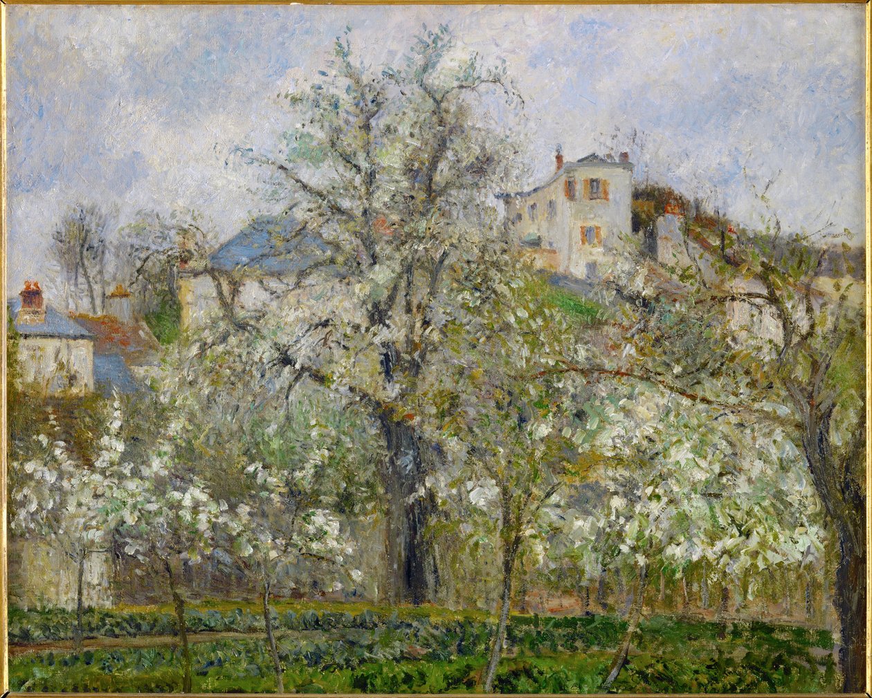 Frühling, Birnenblüten von Camille Pissarro
