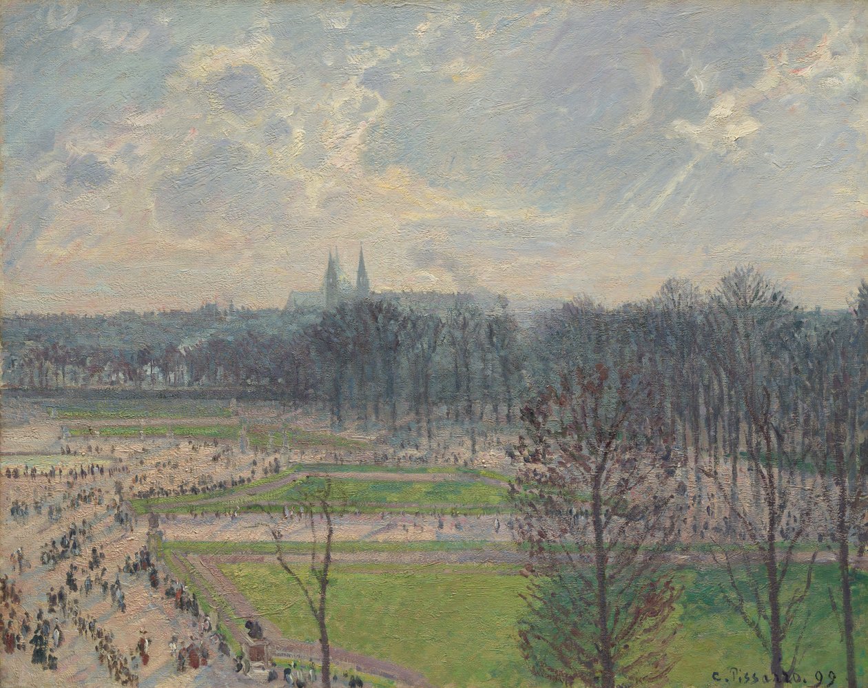 Der Garten der Tuilerien an einem Winternachmittag, 1899 von Camille Jacob Pissarro