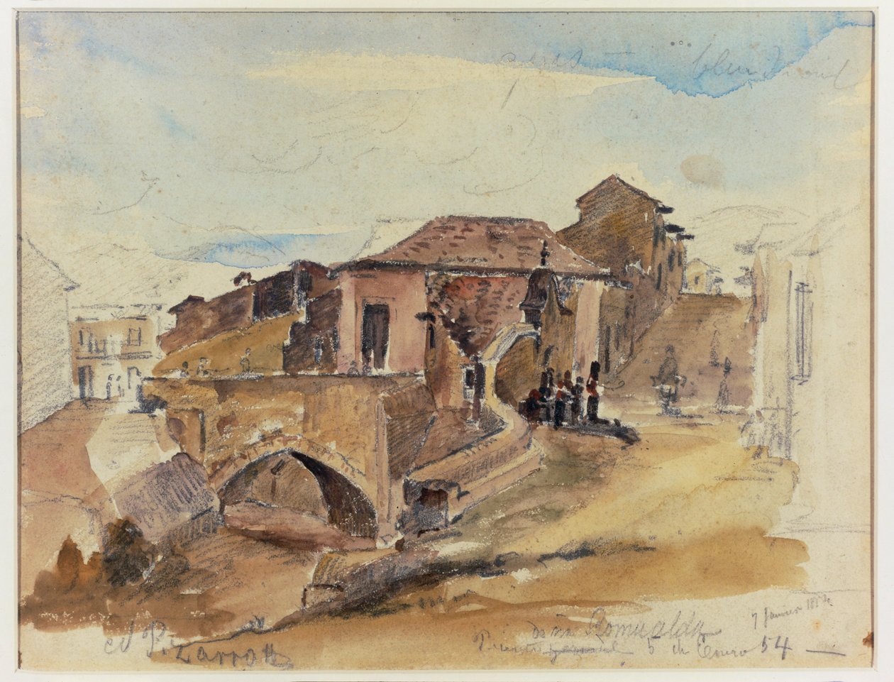 Die Brücke von Dona Romualda Caracas, Venezuela 1854 von Camille Pissarro