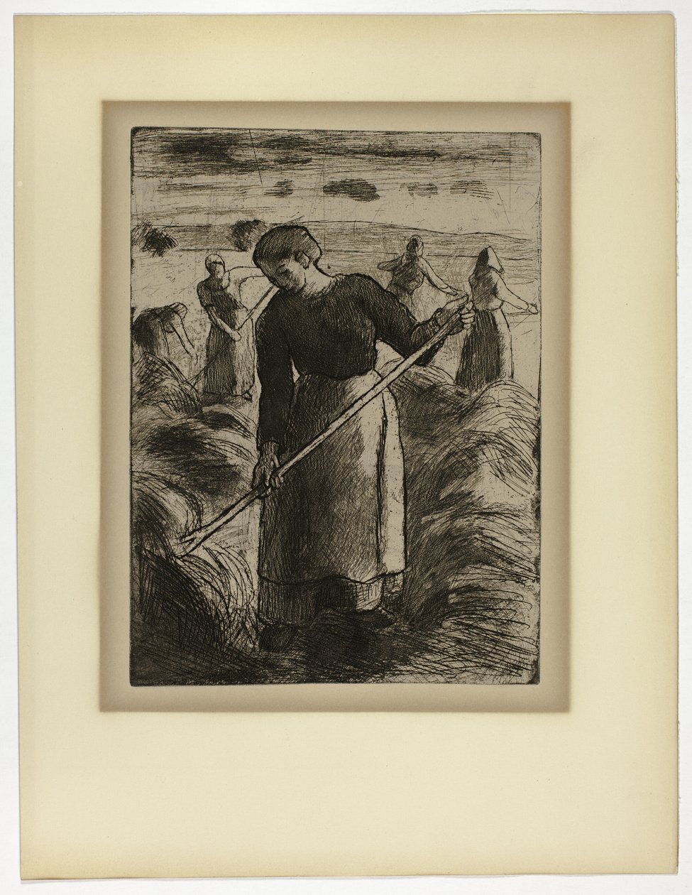 Frau Heumacherin in Éragny von Camille Pissarro
