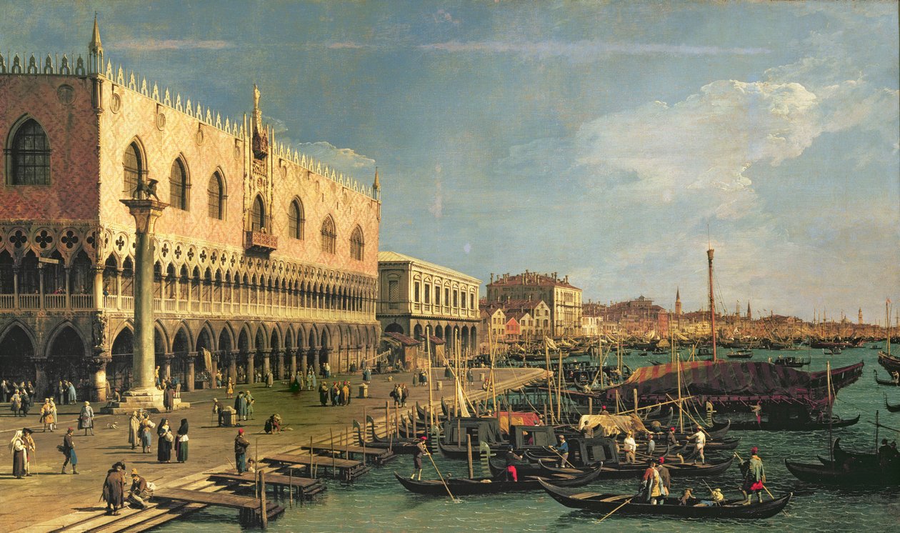 Palazzo Ducale und die Riva degli Schiavoni, Venedig von Giovanni Antonio Canal