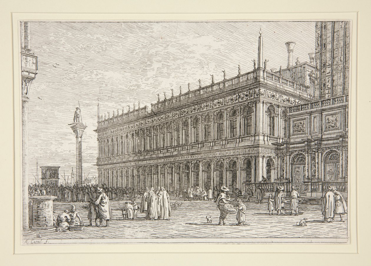 La Libreria. V., aus der Serie Vedute (Ansichten) von Canaletto (Giovanni Antonio Canal)