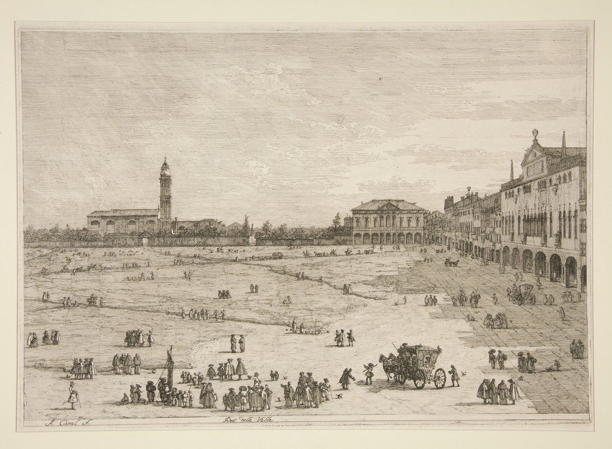 Prà della Valle, aus der Serie Vedute (Ansichten) von Canaletto (Giovanni Antonio Canal)