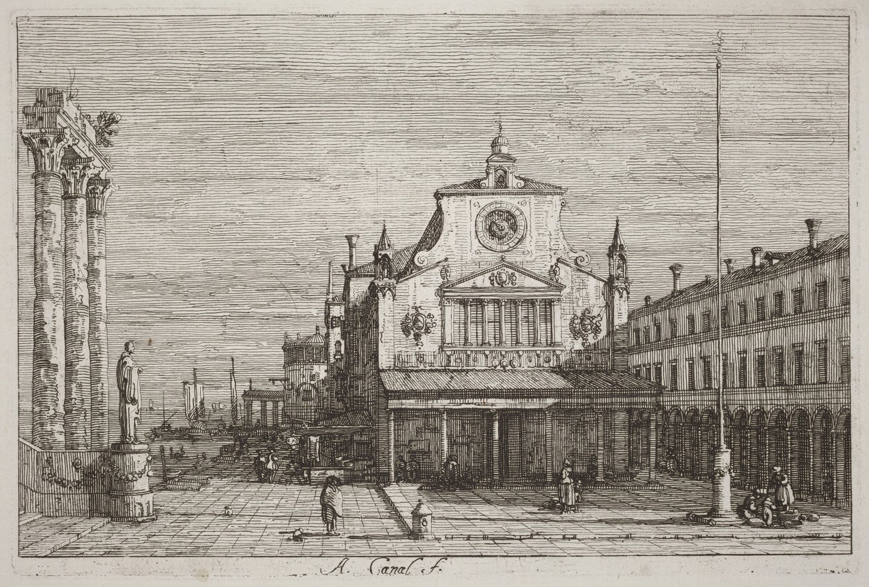 Imaginäre Ansicht von S. Giacomo di Rialto von Canaletto