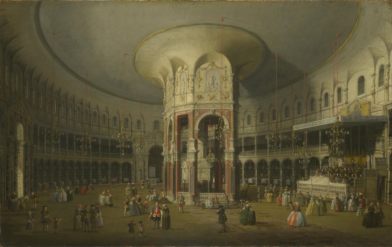 London: Innenansicht der Rotunde in Ranelagh, 1754 von Giovanni Antonio Canal