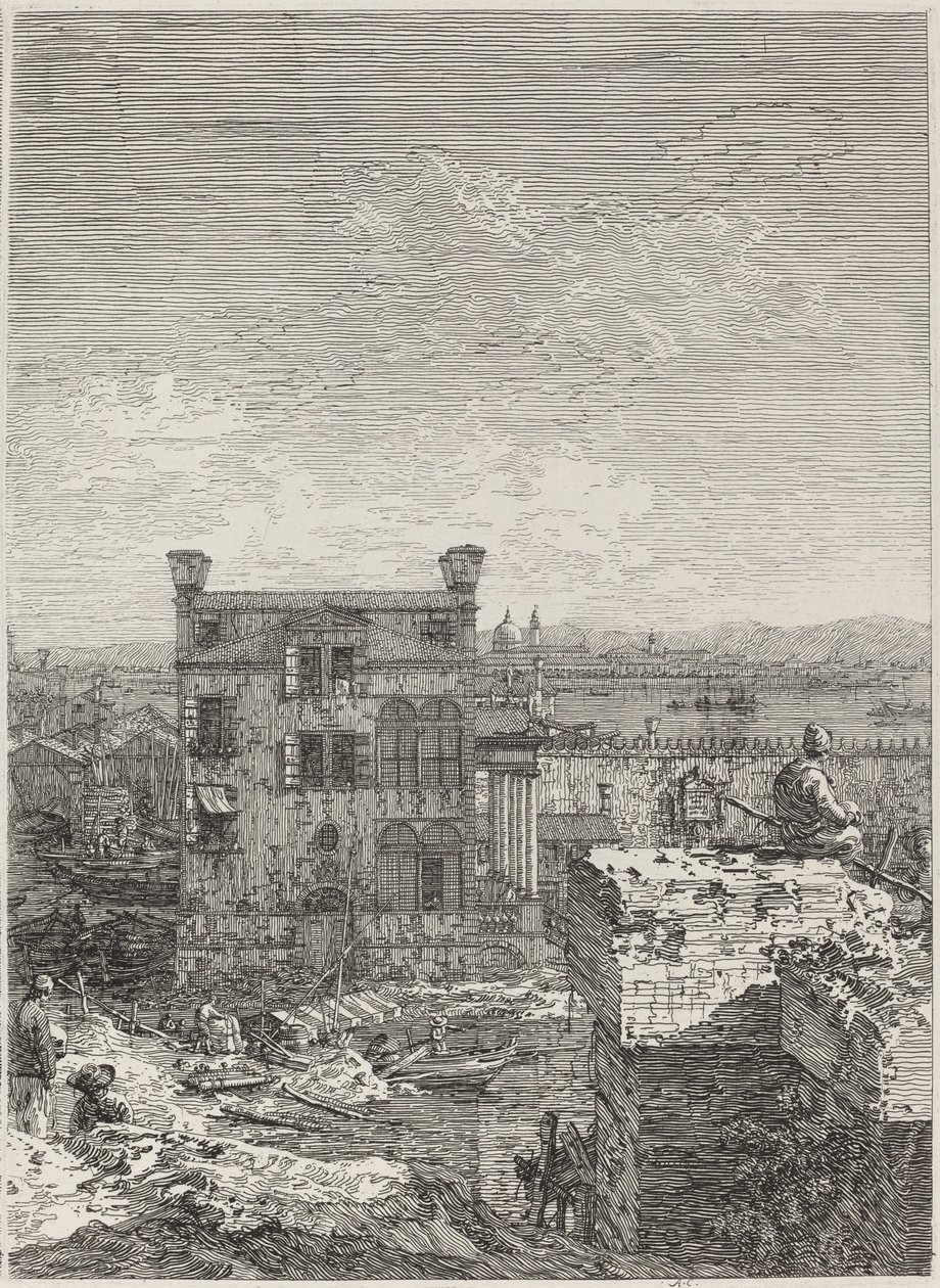 Das Haus mit dem Peristyl [rechts], 1741 von Canaletto