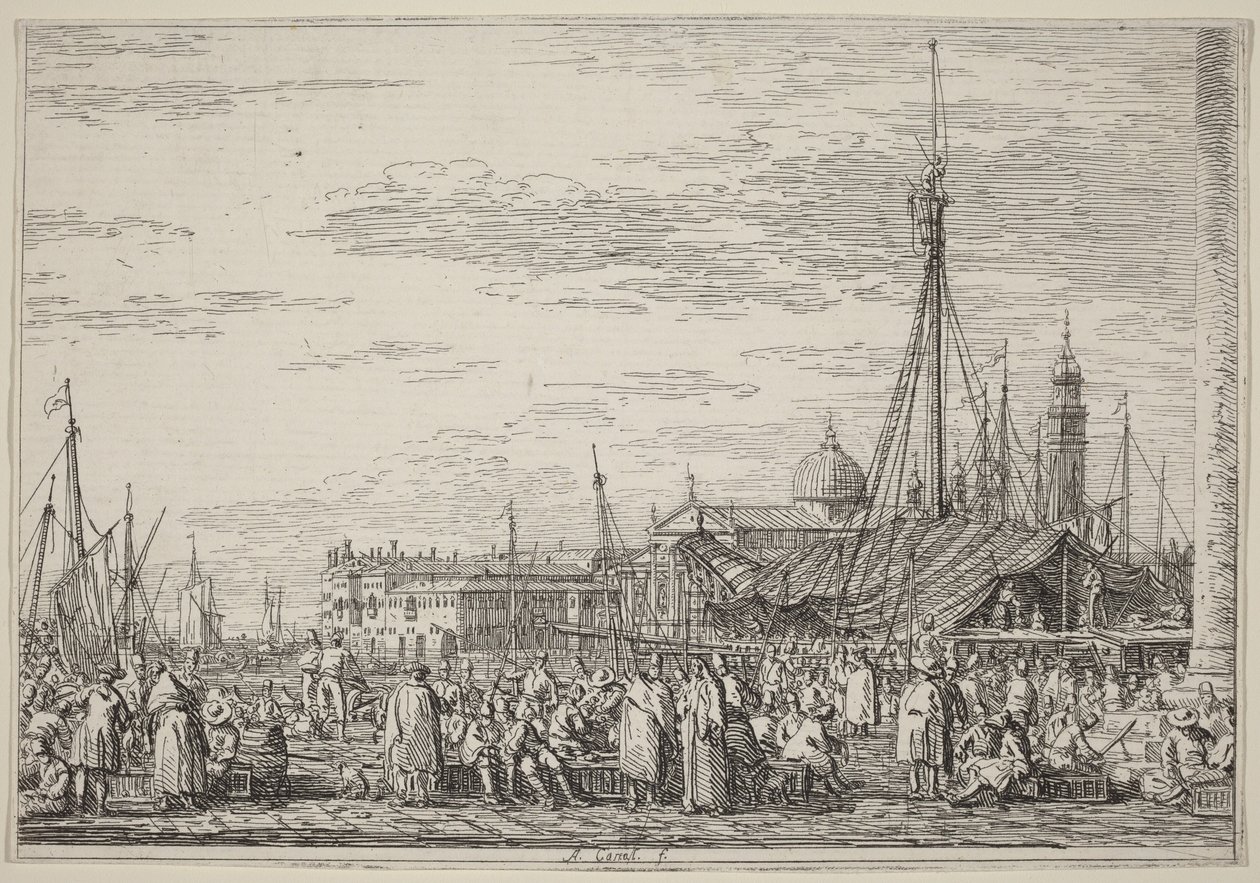 Der Markt auf dem Molo von Canaletto