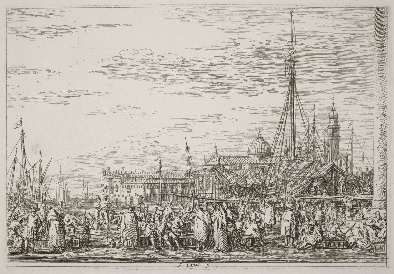 Der Markt auf dem Molo von Canaletto