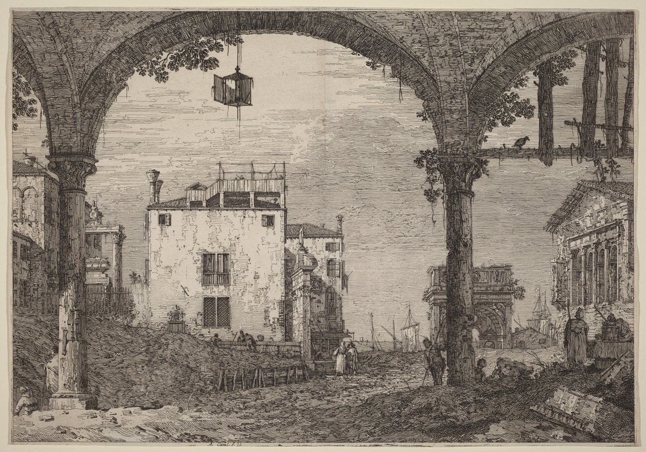 Der Portikus mit der Laterne von Canaletto
