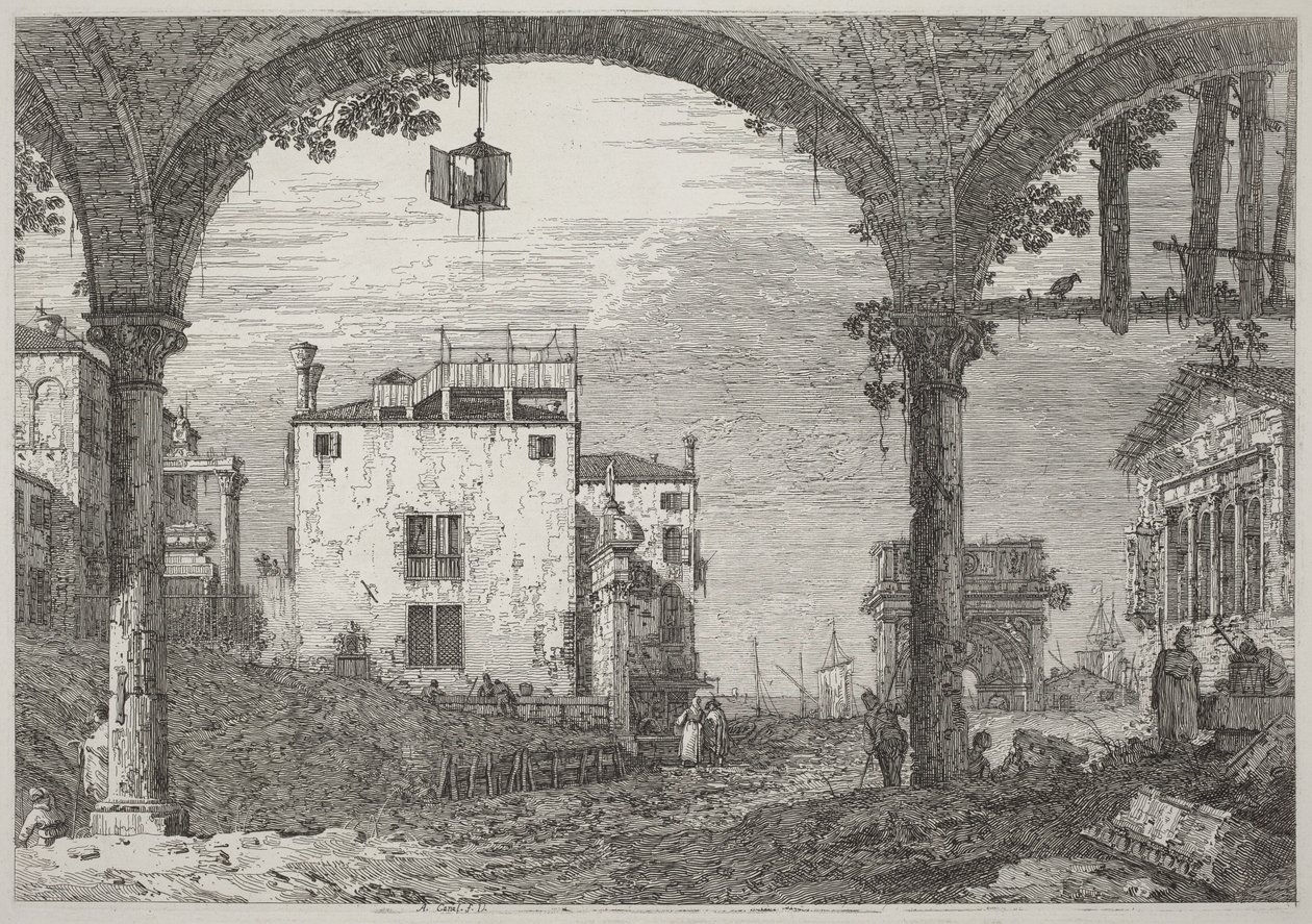 Das Portikus mit der Laterne von Canaletto