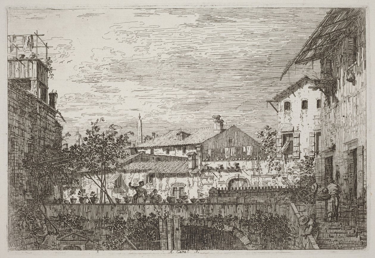 Die Terrasse (unten rechts) von Canaletto