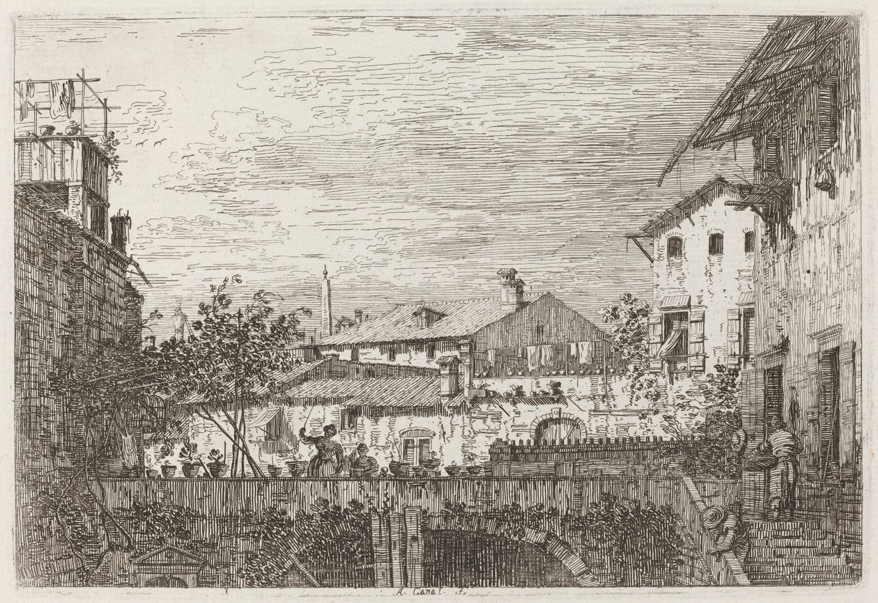 Die Terrasse, ca. 1735-1746 von Canaletto