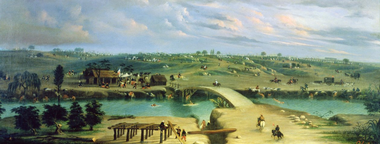 Argentinisches Lager auf der anderen Seite des San-Lorenzo-Flusses, Argentinien von Candido Lopez