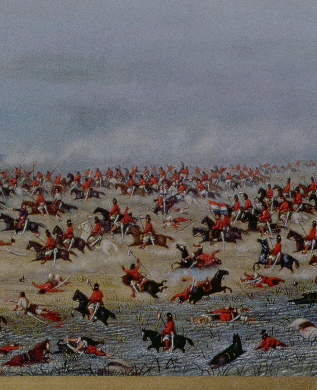 Schlacht von Tuyuti, aus den Gemälden, die den Krieg der Dreifachen Allianz darstellen von Candido Lopez