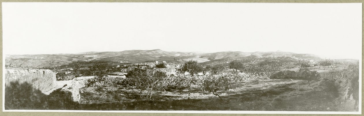 Bethlehem: Blick nach Süden mit Herodium in der Ferne, 1917 von Capt. Arthur Rhodes