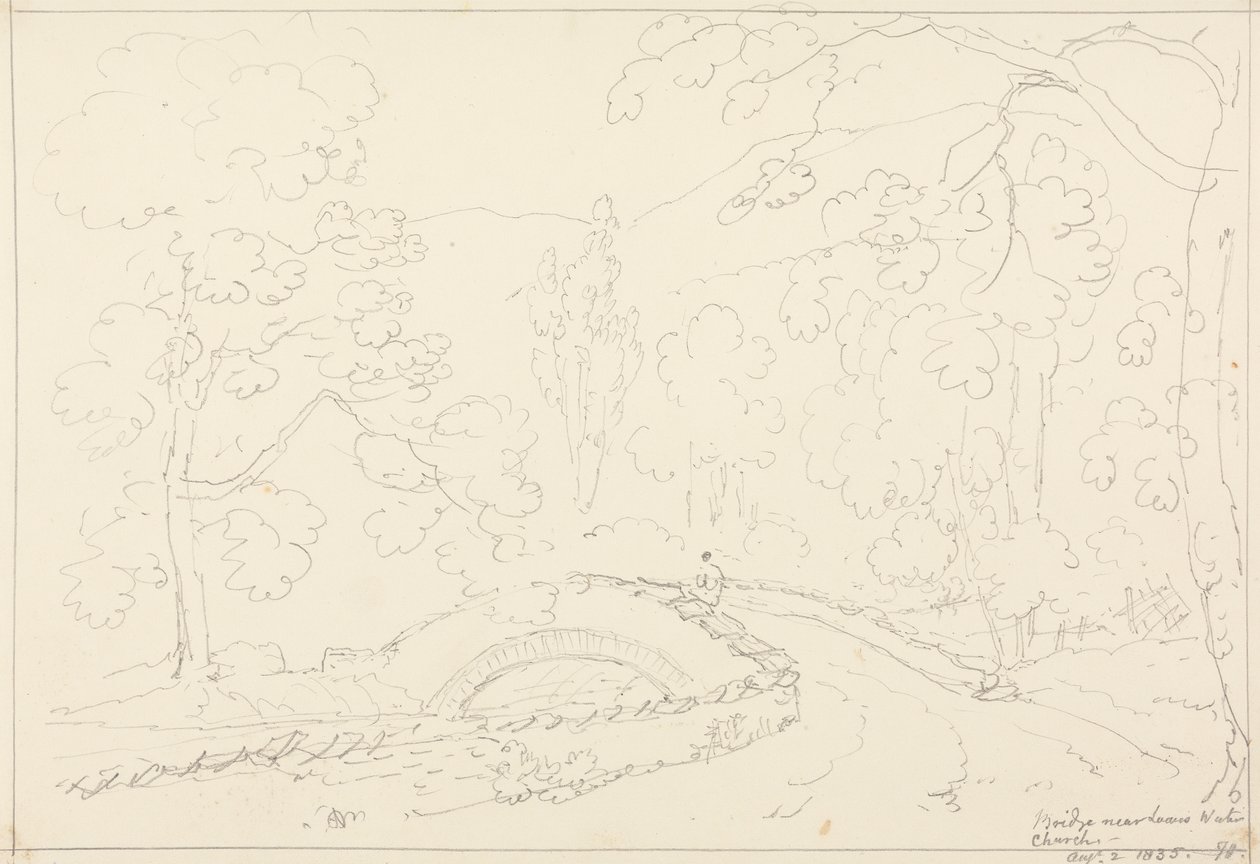 Brücke in der Nähe der Loweswater Kirche, 2. August 1835 von Capt. Thomas Hastings