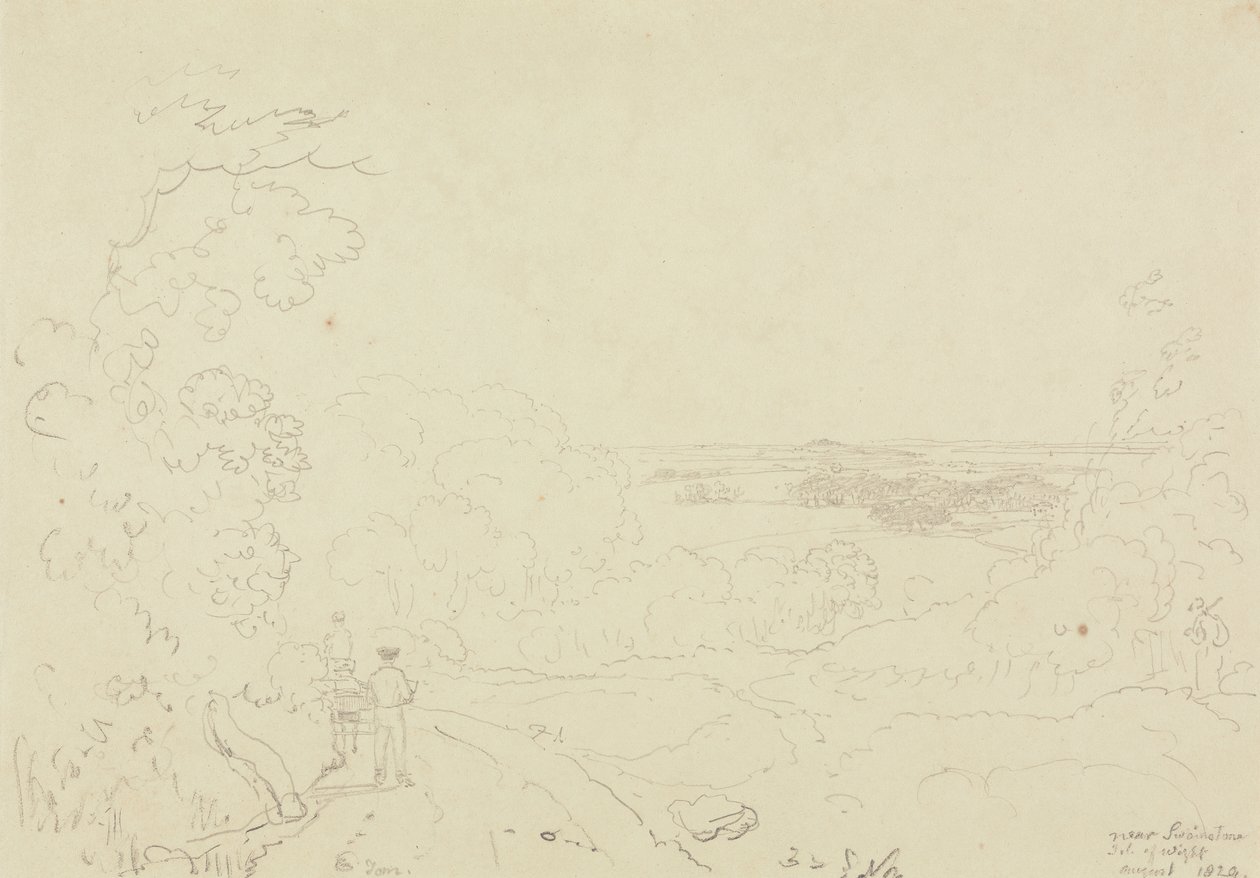 In der Nähe von Swainstone, Isle of Wight, August 1829 von Capt. Thomas Hastings