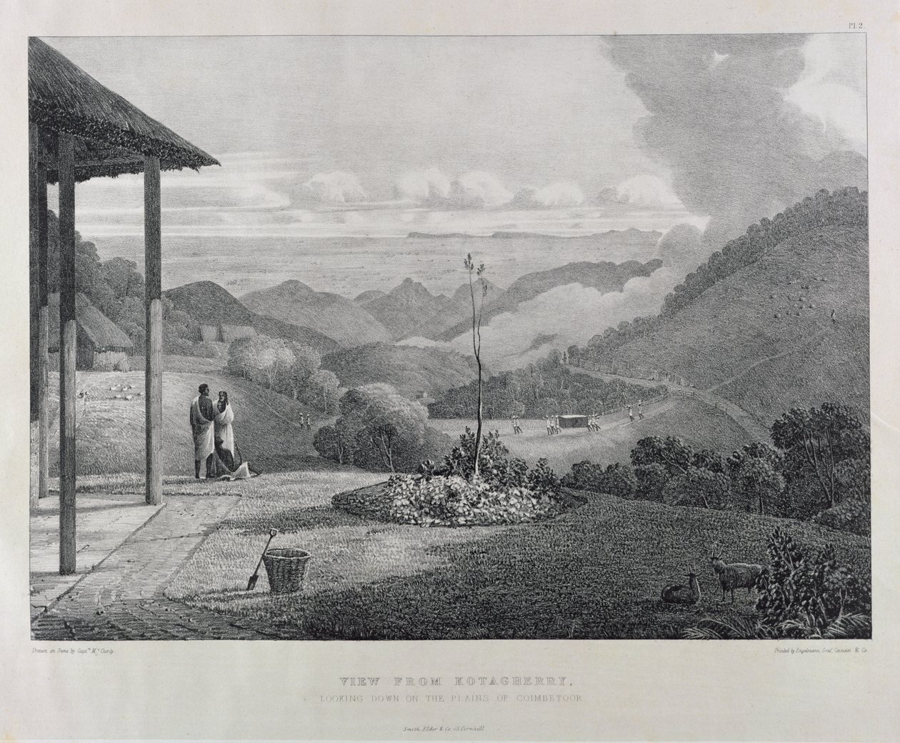 Blick von Kotagherry auf die Ebenen von Coimbetoor, Tafel 2 aus 