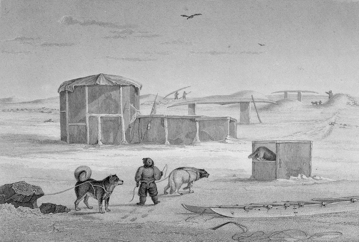 Eskimaux-Haus, aus Eis gebaut, Igloolik, 1822, aus 