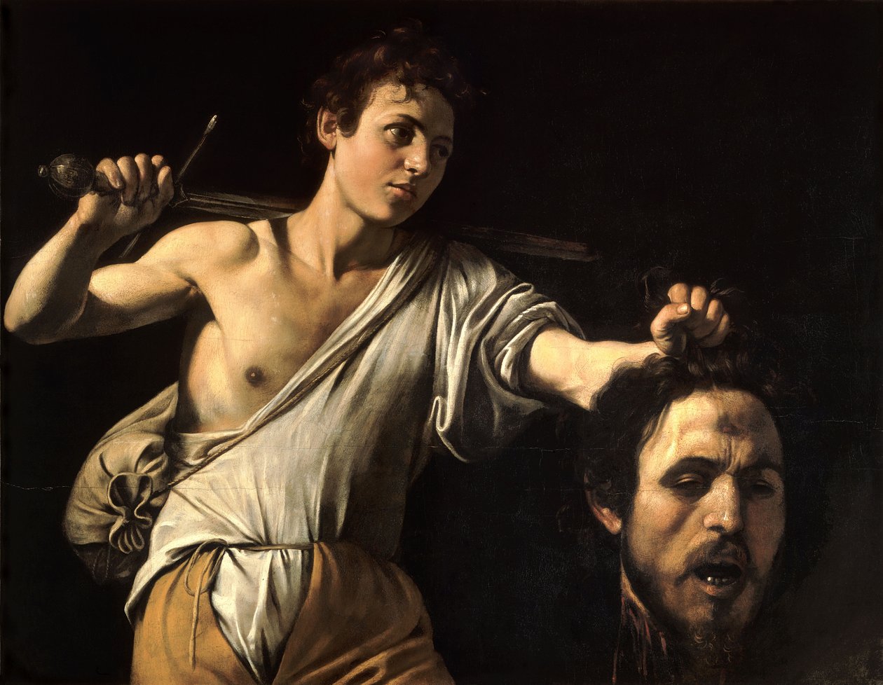 David mit dem Haupt des Goliath von Caravaggio