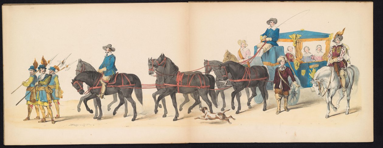 Maskerade der Leidener Studenten, 1850 (Platte 8) von Carel Christiaan Antony Last