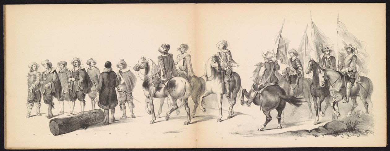 Maskerade der Leidener Studenten, 1850 (Platte 9) von Carel Christiaan Antony Last
