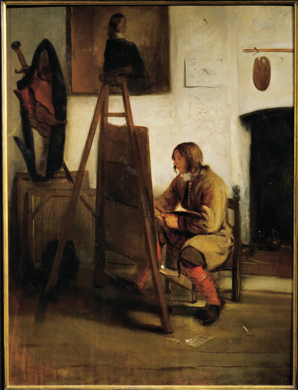 Junger Maler in seinem Atelier von Carel Fabritius