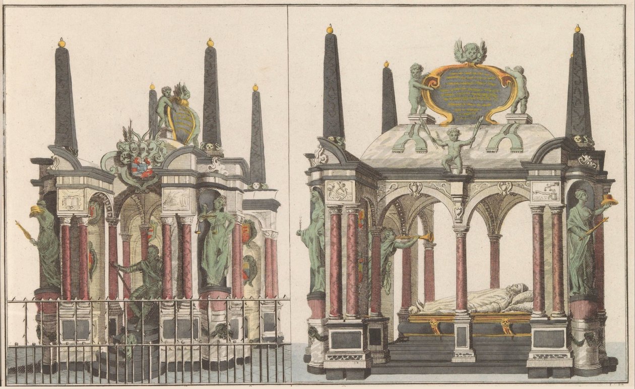 Prunkgrab von Wilhelm von Oranien in Delft, ca. 1790 von Carel Frederik Bendorp (I) (possibly)