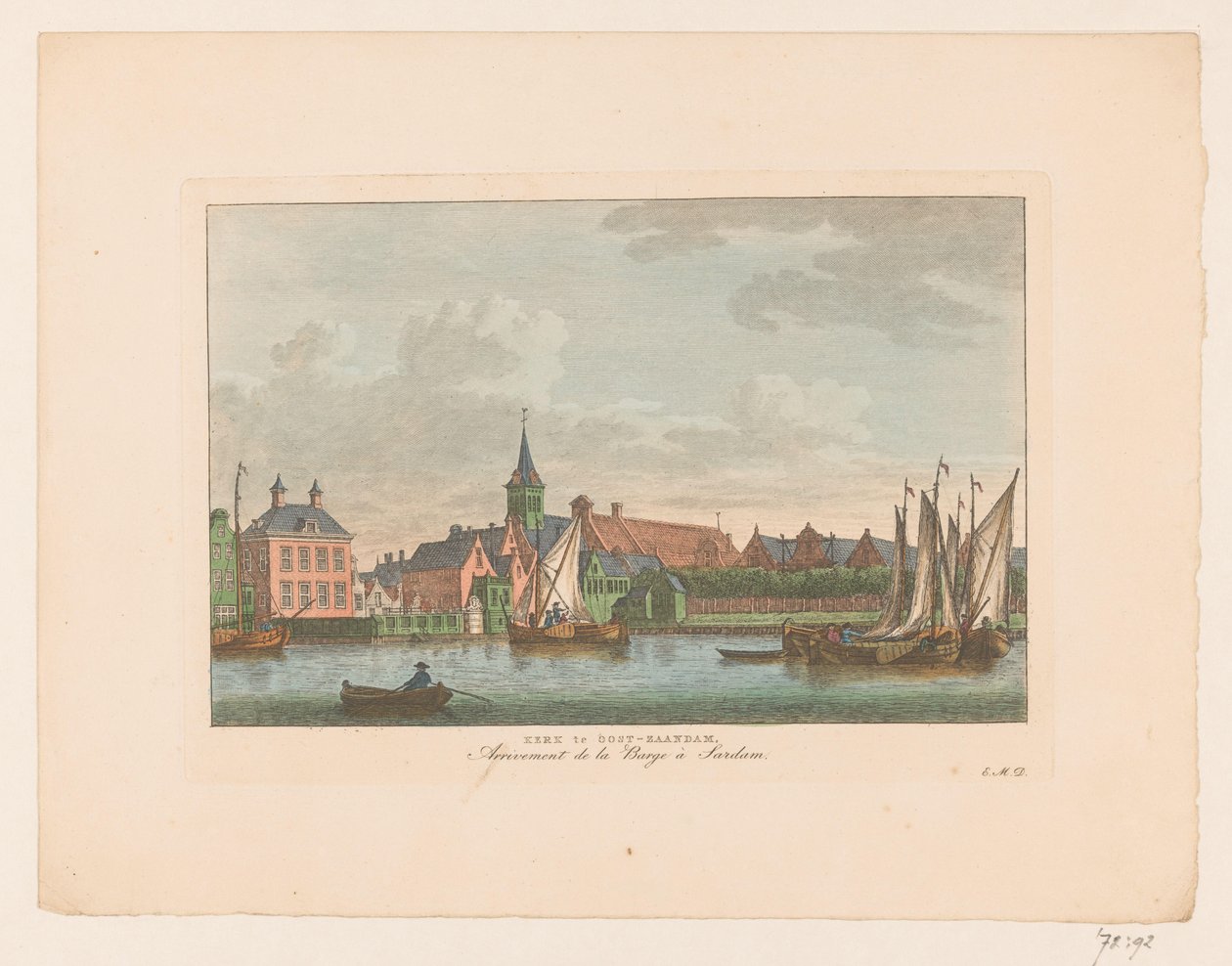Ansicht der Kirche in Oost-Zaandam von Carel Frederik Bendorp (I)