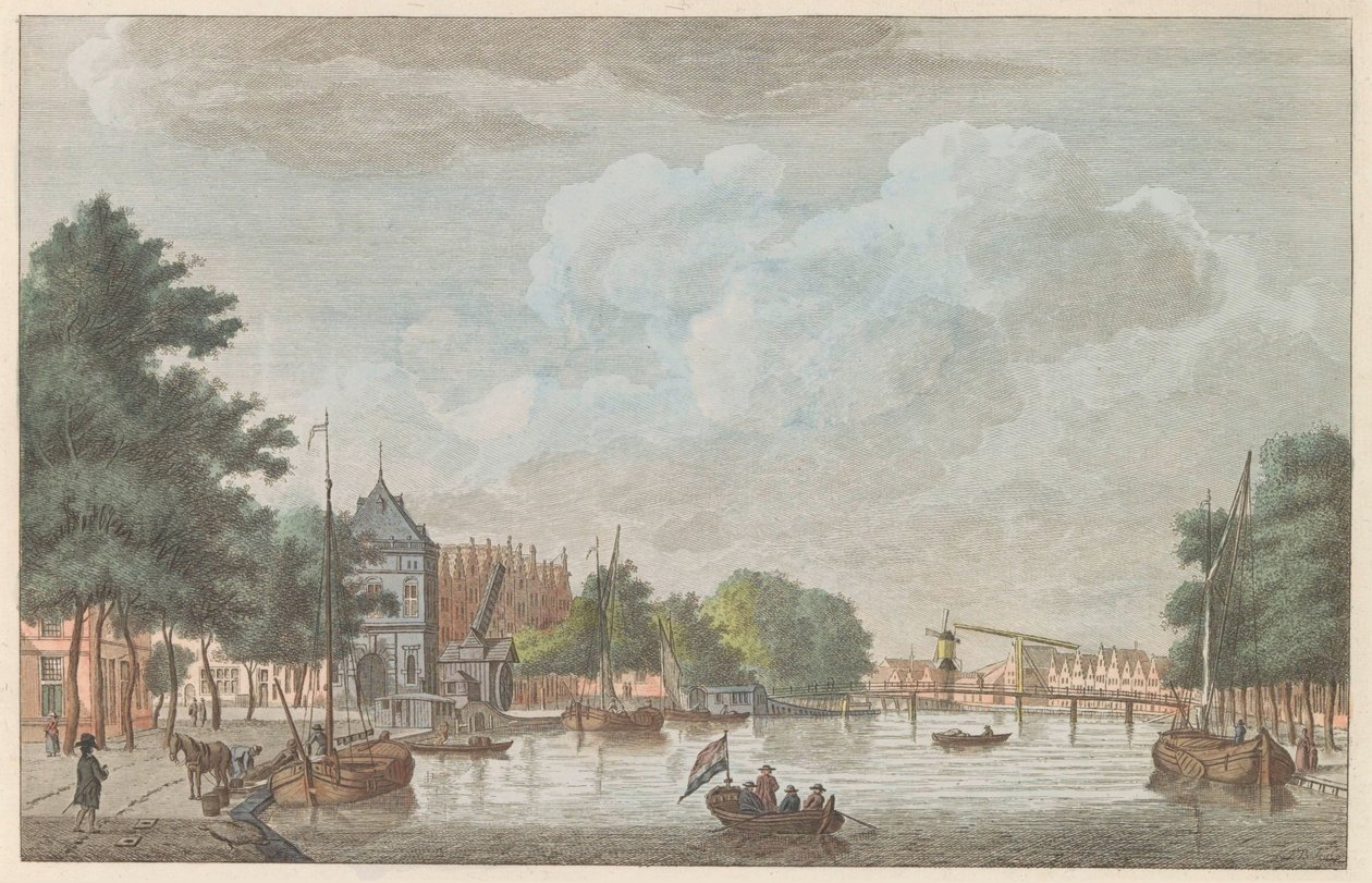 Spaarne in Haarlem, ca. 1790 von Carel Frederik Bendorp (I)