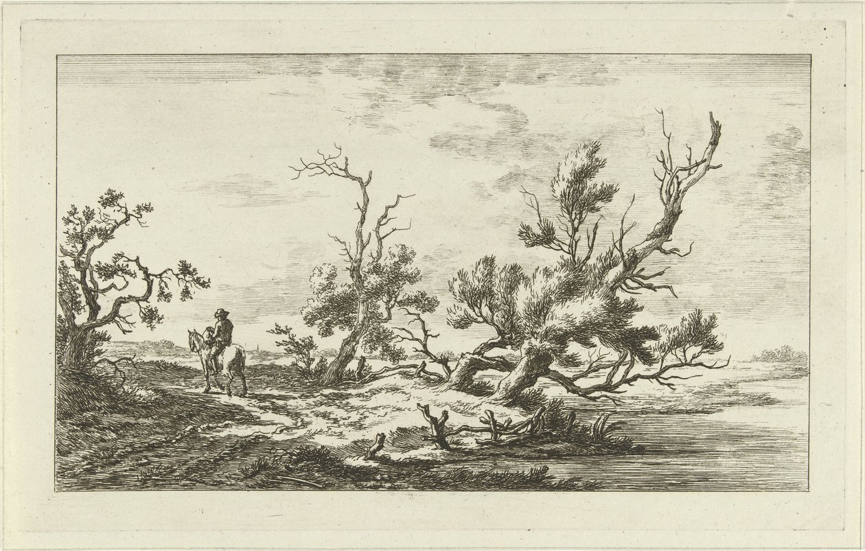 Reiter in einer Landschaft von Carel Lodewijk Hansen