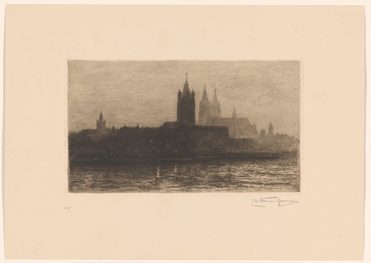 Ansicht von Köln bei Abend von Carel Nicolaas Storm van 