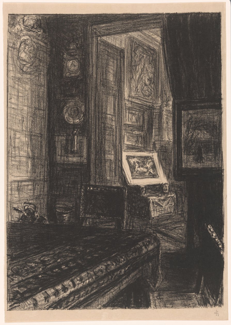 Innenraum eines Wohnzimmers von Carel Nicolaas Storm van 