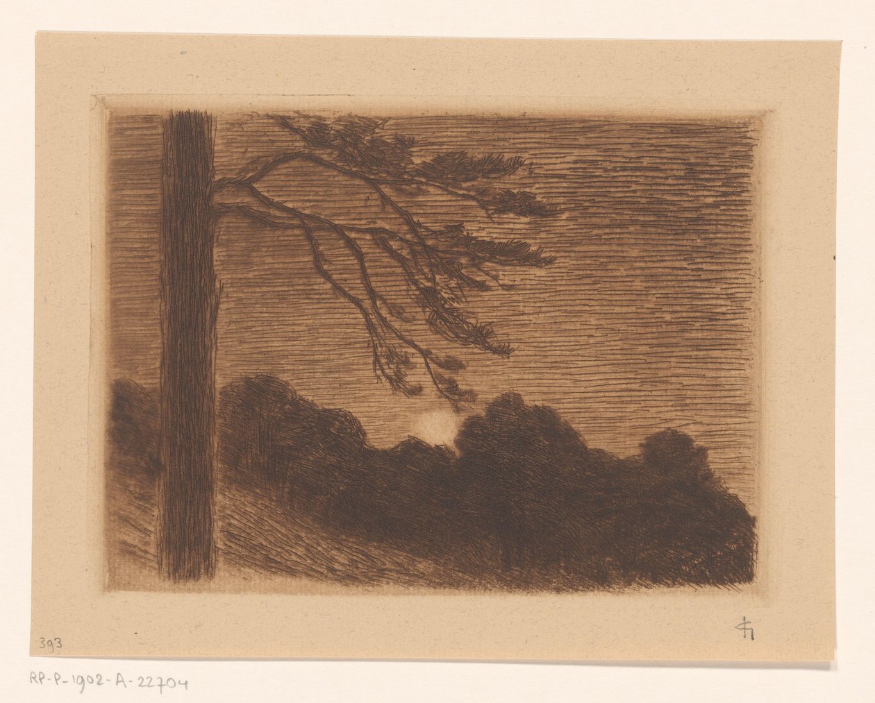 Landschaft mit aufgehender Mond von Carel Nicolaas Storm van 
