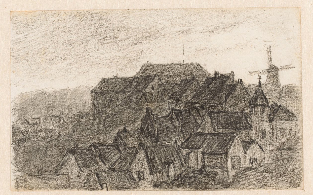 Stadtansicht von Kleve mit Mühle von Carel Nicolaas Storm van 
