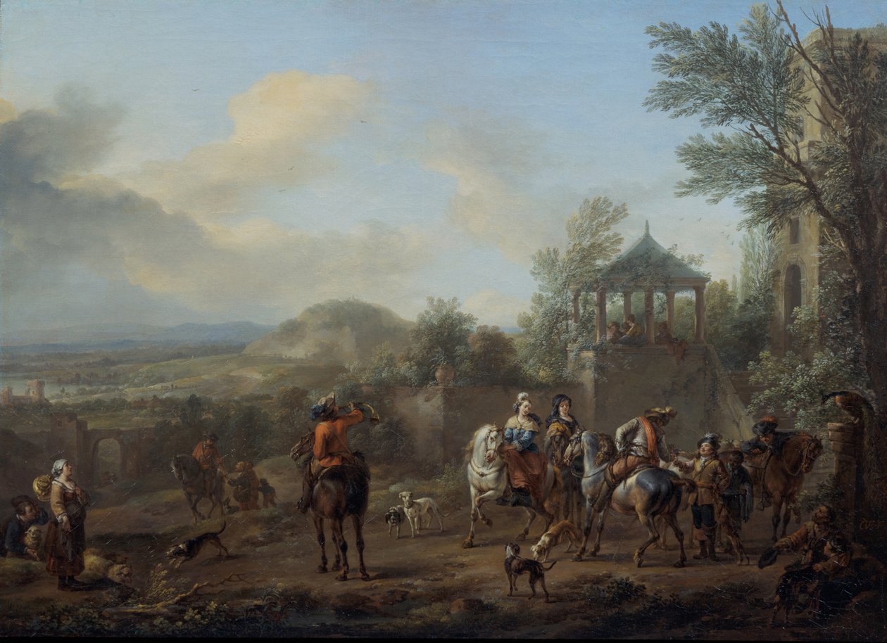 Abfahrt zur Jagd von Carel van Falens or Valens